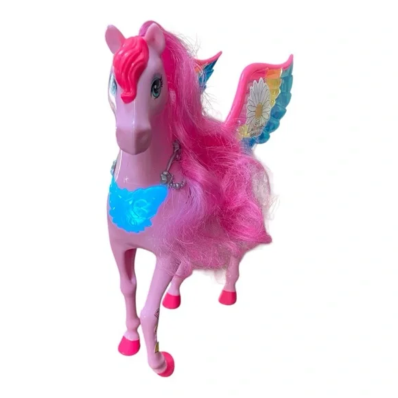 Barbie Doll Toy, Pegasus Pink Winged Horse Toy Inspired A Touch of Magic TV Show - Picture 10 of 11